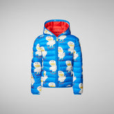 Unisex Kids' Lobster Puffer Jacket in Red Cars & Signs - Fall Winter 2023 Kids' Collection | Save The Duck