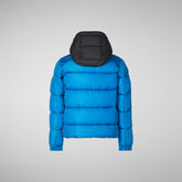Boys' Rumex Hooded Puffer Jacket in Blue Berry | Save The Duck