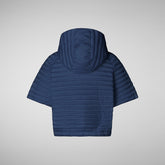 Girls' Gia Hooded Puffer Jacket in Navy Blue | Save The Duck