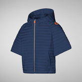 Girls' Gia Hooded Puffer Jacket in Dusty Blue | Save The Duck