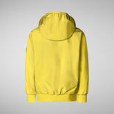 Unisex Kids' Lin Rain Jacket in Starlight Yellow | Save The Duck