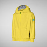 Unisex Kids' Lin Rain Jacket in Starlight Yellow - Yellow Collection | Save The Duck