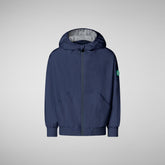 Unisex Kids' Lin Rain Jacket in Navy Blue - Kids' Collection | Save The Duck