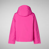 Unisex Kids' Rin Hooded Rain Jacket in Fuchsia Pink - Kids' Collection | Save The Duck