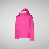 Unisex Kids' Rin Hooded Rain Jacket in Fuchsia Pink - Girls | Save The Duck