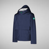 Unisex Kids' Rin Hooded Rain Jacket in Navy Blue - Kids' Collection | Save The Duck