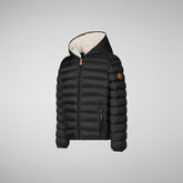 Girls's animal free Puffer Faye in black - Girls' Fall Winter 2024 | Save The Duck