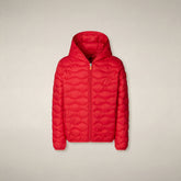 Boys' hooded animal free puffer jacket fantasy quilt yul in jack red - Boys | Save The Duck