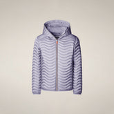 Girls' Hooded Quilted Jacket Xanty in Opal Lilac - Girls' Collection | Save The Duck