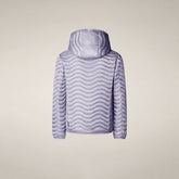 Girls' Hooded Quilted Jacket Xanty in Opal Lilac - Girls' Collection | Save The Duck