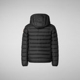 Girls' Lily Hooded Puffer Jacket in Black | Save The Duck
