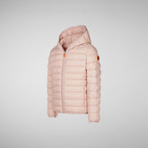 Girls' Lily Hooded Puffer Jacket in Blush Pink - New In Girls | Save The Duck