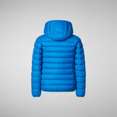 Girls' Lily Hooded Puffer Jacket in Blue Berry - SaveTheDuck Sale | Save The Duck