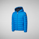 Girls' Lily Hooded Puffer Jacket in Blue Berry - New Arrivals | Save The Duck