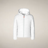 Girls' Puffer Jacket Ana in White - Girls' Collection | Save The Duck