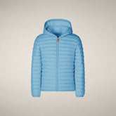 Girls' Puffer Jacket Ana in Ozone Blue - Girls' Collection | Save The Duck