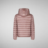 Girls' Iris Hooded Puffer Jacket in Misty Rose - SaveTheDuck Sale | Save The Duck
