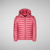 Girls' Iris Hooded Puffer Jacket in Bloom Pink - Girls | Save The Duck