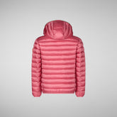 Girls' Iris Hooded Puffer Jacket in Bloom Pink - Girls Raincoats | Save The Duck