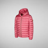 Girls' Iris Hooded Puffer Jacket in Bloom Pink - SaveTheDuck Sale | Save The Duck