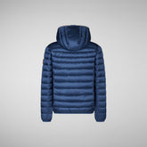 Girls' Iris Hooded Puffer Jacket in Navy Blue - New In Girls | Save The Duck