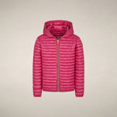 Girls' Hooded Puffer Jacket Rosy in Gem Pink - Girls' Collection | Save The Duck