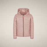 Girls' Hooded Puffer Jacket Rosy in Baby Pink - Girls' Collection | Save The Duck