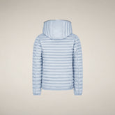Girls' Hooded Puffer Jacket Rosy in Dawn Blue - Girls' Collection | Save The Duck