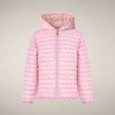 Girls' Puffer Jacket Hala with pink flower camo print - Girls' Collection | Save The Duck