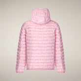 Girls' Puffer Jacket Hala with pink flower camo print - Girls' Collection | Save The Duck
