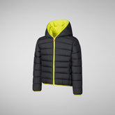 Boys' hooded reversible jacket Oliver in lichen green - Boys' Fall Winter 2024 | Save The Duck