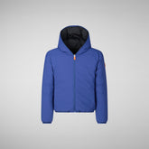 Boys' hooded reversible jacket Oliver in eclipse blue | Save The Duck