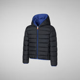 Boys' hooded reversible jacket Oliver in eclipse blue - Boys' Fall Winter 2024 | Save The Duck