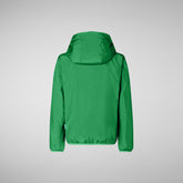 Unisex Kids' Saturn Reversible Rain Jacket in Rainforest Green - All Save The Duck Products | Save The Duck