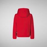 Veste de pluie réversible Saturn unisexe pour enfant en rouge flamme - Vêtements venteux | Sauvez le canard