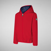 Unisex Kids' Saturn Reversible Rain Jacket in Flame Red - Boys | Save The Duck