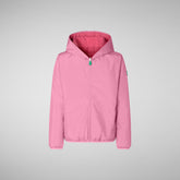 Unisex Kids' Saturn Reversible Rain Jacket in Aurora Pink - Kids' Collection | Save The Duck