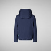 Unisex Kids' Saturn Reversible Rain Jacket in Navy Blue - Kids' Collection | Save The Duck