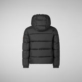 Boy's animal free puffer jacket Foster in black | Save The Duck