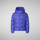 Boy's animal free puffer jacket Foster in gentian blue | Save The Duck