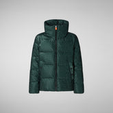 Girls' animal free puffer jacket quily in land green - New In Girl | Save The Duck