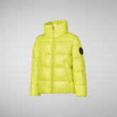 Girls' animal free puffer jacket Jaci in lichen green - Girls' Animal-Free Puffer Jackets | Save The Duck