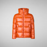 Girls' animal free puffer jacket Jaci in maple orange - Girls' Fall Winter 2024 | Save The Duck