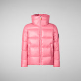 Girls' animal free puffer jacket Jaci in bloom pink - Fall-Winter 2024 Girls' Collection | Save The Duck