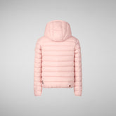 Girls' animal free puffer jacket Leci in blush pink | Save The Duck