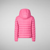 Girls' animal free puffer jacket Leci in gem pink | Save The Duck