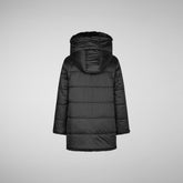 Girls' Flora Reversible Hooded Coat in Black | Save The Duck