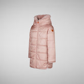 Girls' Flora Reversible Hooded Coat in Blush Pink | Save The Duck