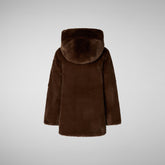 FLORA : MANTEAU SAVE THE DUCK GIRL en FURY en TEDDY BROWN - New In Girl | Sauvez le canard