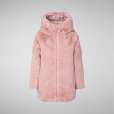 Girls' animal free puffer jacket Flora in blush pink - Girls' Collection | Save The Duck